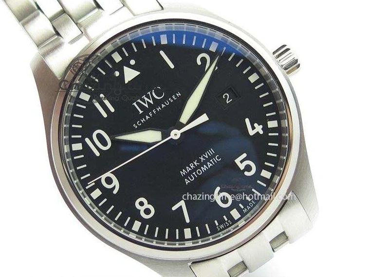 MIROTIME 0519 Compact Mark XVIII IW327001 SS Mk Maker Best Edition Black Dial On SS Bracelet A 7301